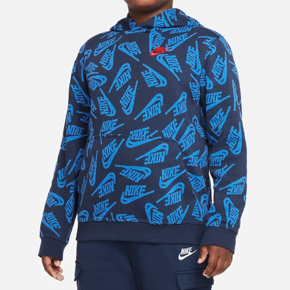 Nike Blue and Black Kids Hoodie